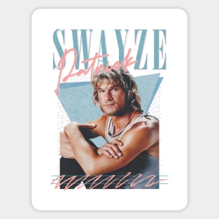 Patrick Swayze ∆ 90s Styled Retro Graphic Design Sticker